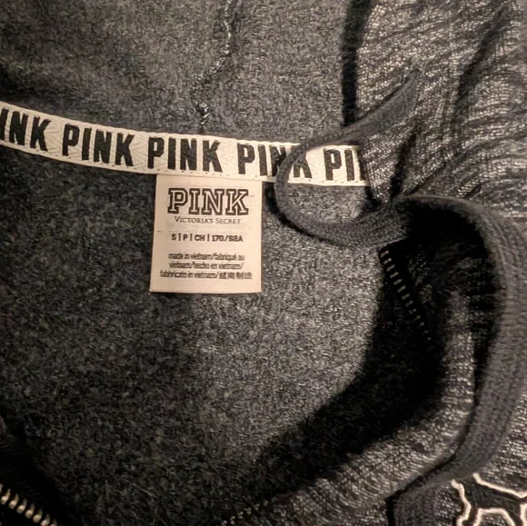 Victoria’s Secret PINK grey zip up hoodie - Picture 3 of 4